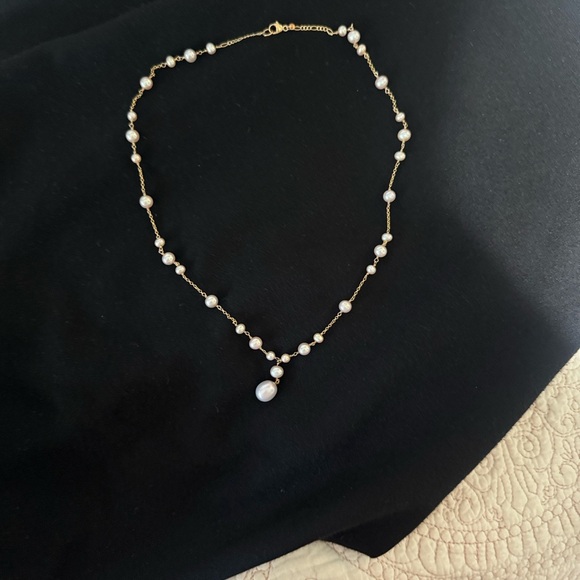 Gold Chain Bracelet with Pink Cultured Freshwater Pearls - Picture 2 of 6